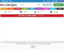 Tablet Screenshot of partydelights.co.uk